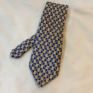 Men's Silk Ties 100% Barrington Blue/Gold